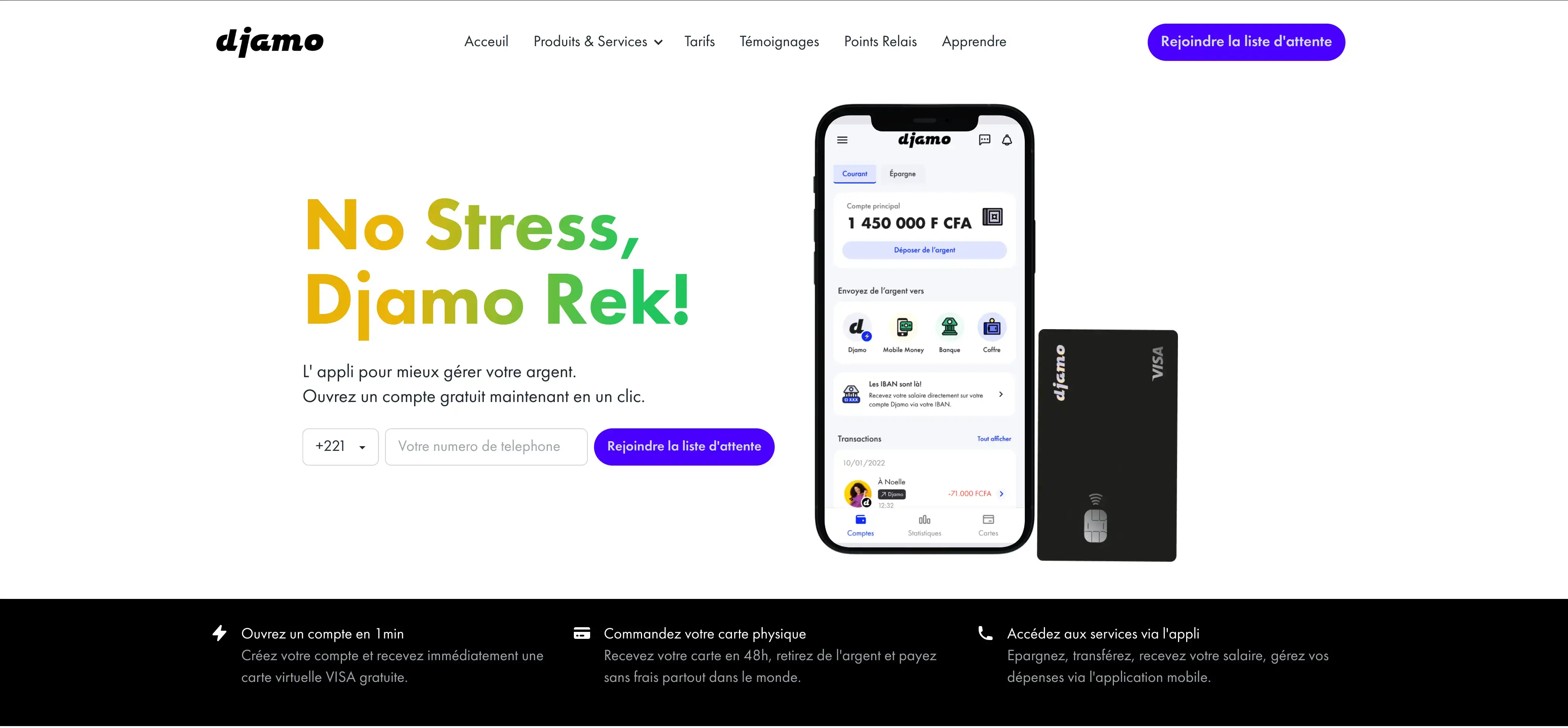 Mouhamed Bakhoum Clone de la page d'accueil Djamo